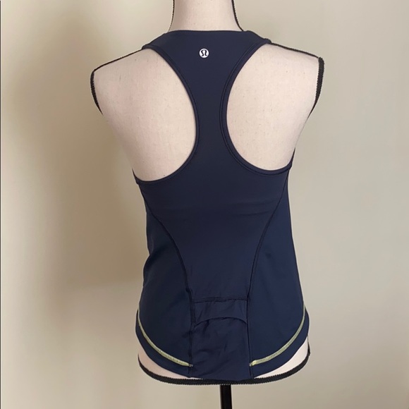 Lululemon Black and Yellow Cool Racerback Top 6 - Picture 4 of 8